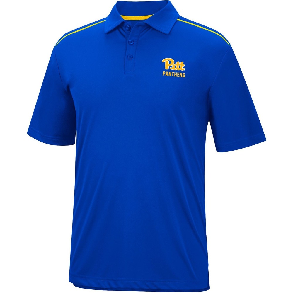 Colosseum Men's Pitt Panthers Blue Polo, Large